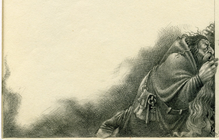 ДЖОН РОНАЛЬД РУЭЛ ТОЛКИН "ХОББИТ" ИЛЛЮСТРАЦИЯ.