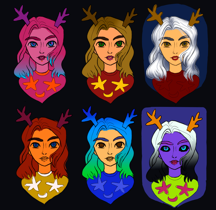 Цветовые пробы персонажа 