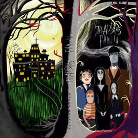 Обложка для мультфильма Семейка Адамс