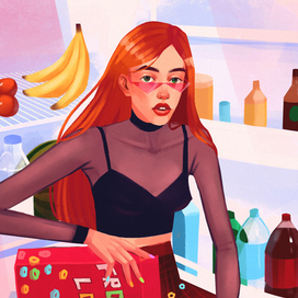 Girl in fridge