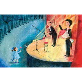 Зовут всех троих на гастроли в Париж (Весёлая мышка А.Усачев)