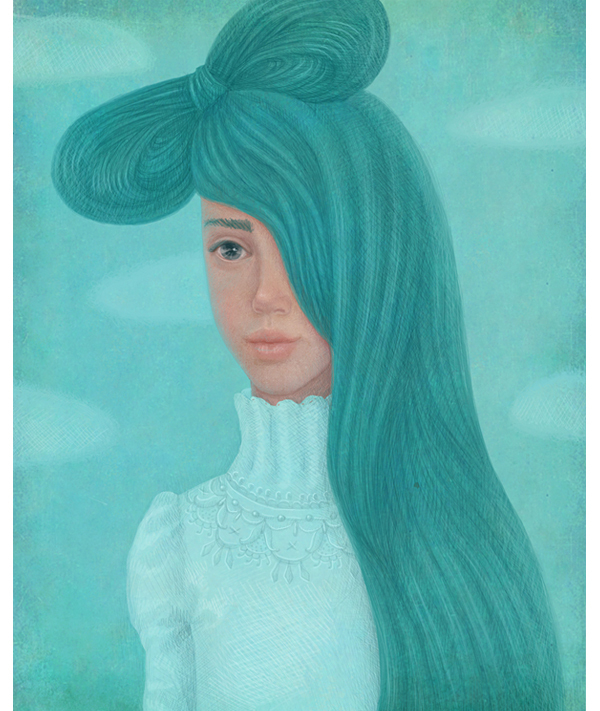 Портрет Мальвины в облаках