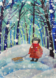 тихо снег кружится