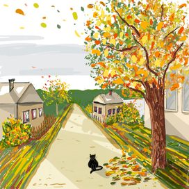 сентябрь в деревне