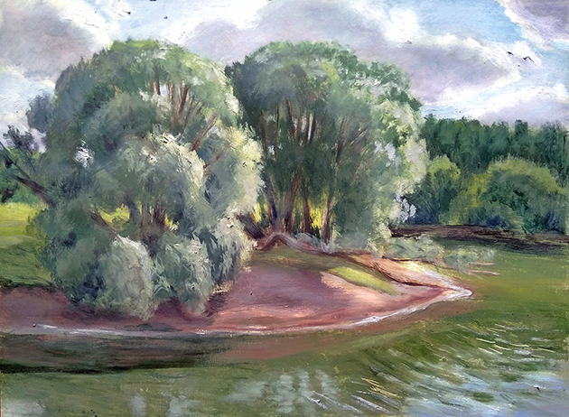 Вдоль да по речке,вдоль да по Казанке..этюд