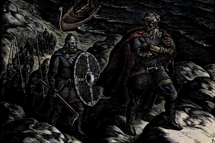 линогравюры к эпосу "Беовульф"