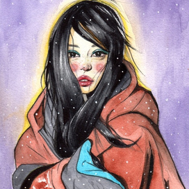 зимняя иллюстрация 