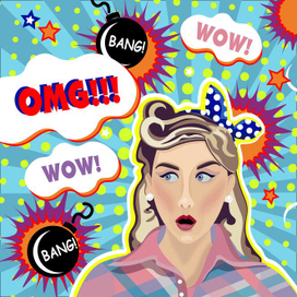 Баннер в стиле ПОП-арт