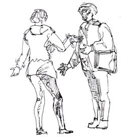 Метро. Набросок.