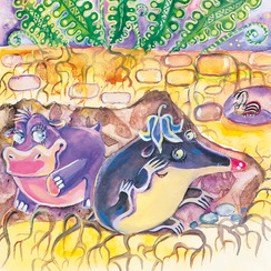 Иллюстрация к книге "Приключения кротика и его друзей"