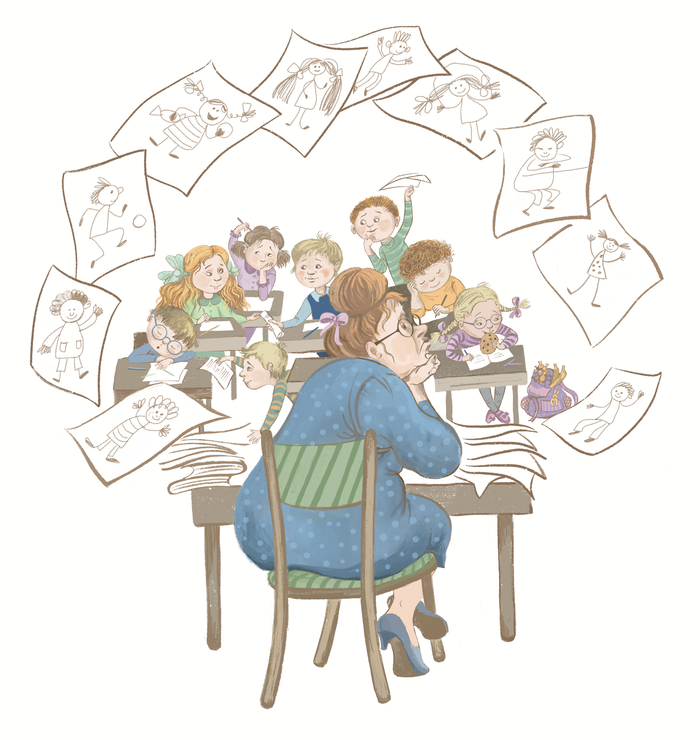 Иллюстрация к детским стихам в журнале "Буки Знаки" Октябрь 2023