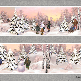 Зима в деревне (Новый год)