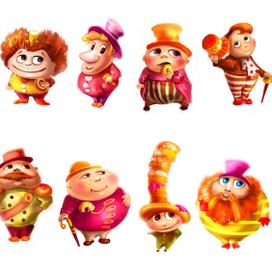 Эскизы персонажа "Мистер Пончик"