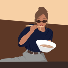 Девушка в кафе