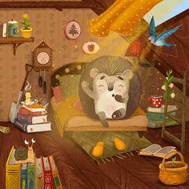 «Ёжик встречает весну» Для издательство Clever