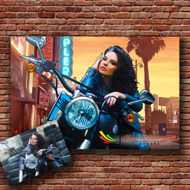 Портрет в стиле ГТА по фотографии.