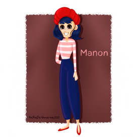 Манон Бренд-персонаж для центра изучения иностранных языков 