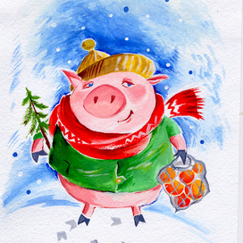Свинья- новогодний персонаж