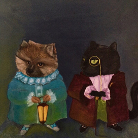 Питомцы маслом 