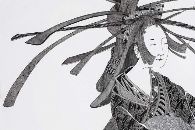 "Гейша"(фрагмент.(2007г.)-"Галерея В.Зверева"