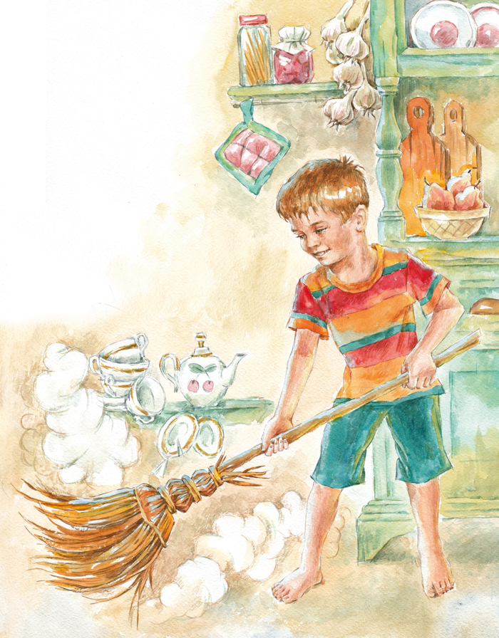Помощник. Иллюстрация к детскому стихотворению.