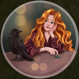 Дева с вороном
