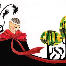 Фрагмент иллюстрации 2 из серии к сказке "Леший"