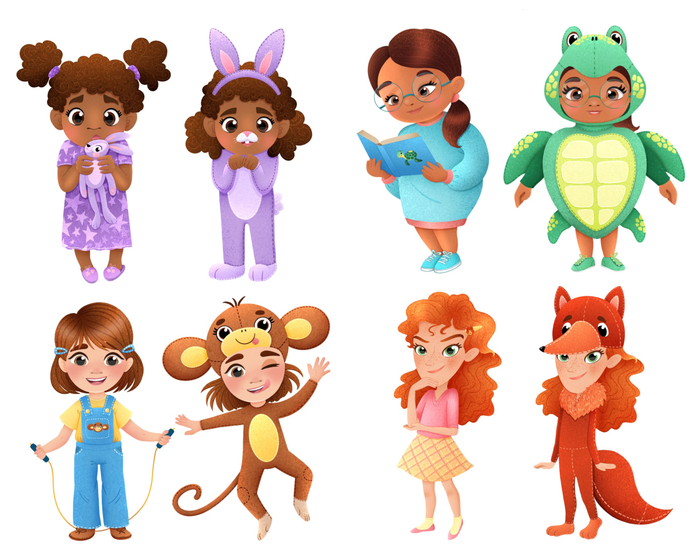 Дизайн персонажей. девочки