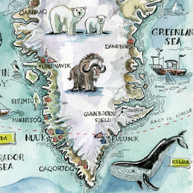 Карта Гренландии 
