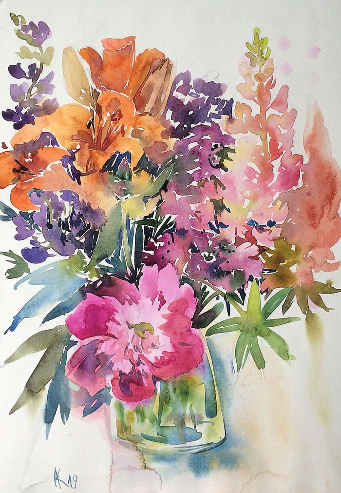 Букет с люпинами 