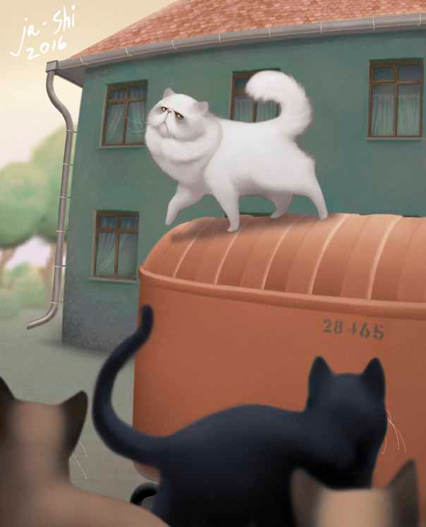 кошачий король из книги "Лысый ёжик и тайный мир"