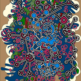 Abstract t-shirt/poster art. Психоделика