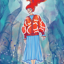 Иллюстрация и дизайн для бренда одежды