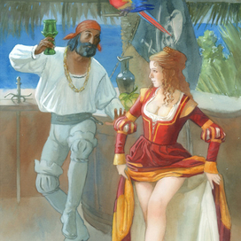 Трефовый валет и дама бубен