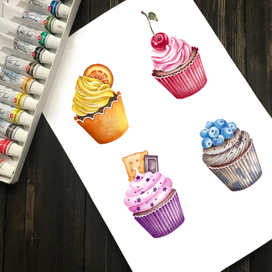 Открытки с капкейками