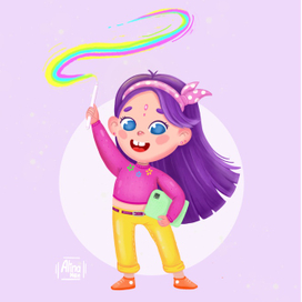 Персонаж на аватарку в детской стилистике