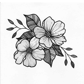 Black and White Flower