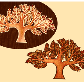 Рыжее дерево.