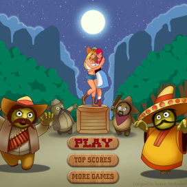 Главное меню для флэш игры "Angry Alamo"