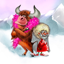 Жора и Дада. Новогодняя открытка