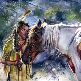 С любимой лошадью