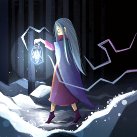 Девочка и фонарь