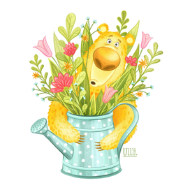 Весенний медведь садовник