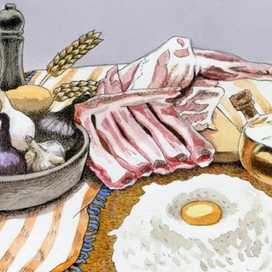 Меню ингредиентов: "Пирог с бараниной"