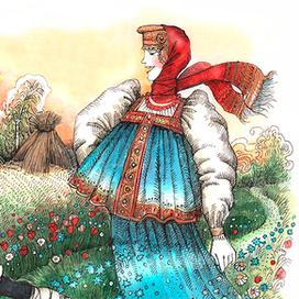 На покосных лужках.