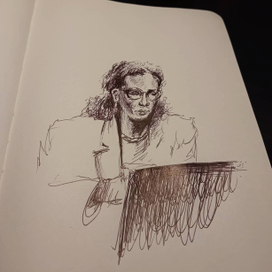 Портрет. Скетч шариковой ручкой