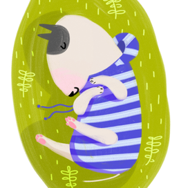 Спящий бультерьер