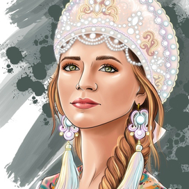 Девушка в кокошнике