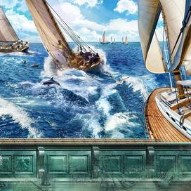 Регаты, коллаж, копия