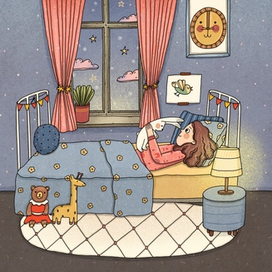 Разворот для детской книжки про сны